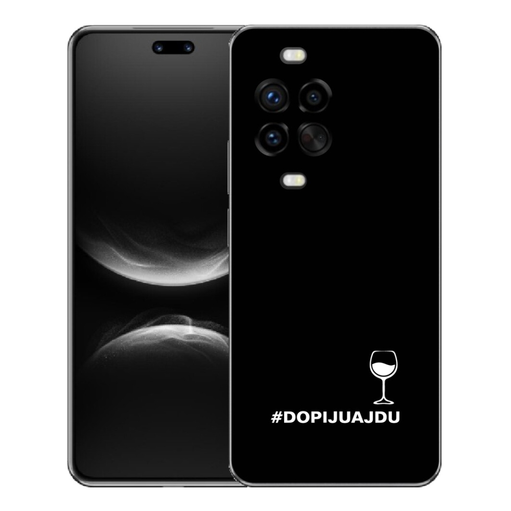 Gélový kryt mmCase na Huawei Nova 14 Pro - vínny motív čierne pozadie