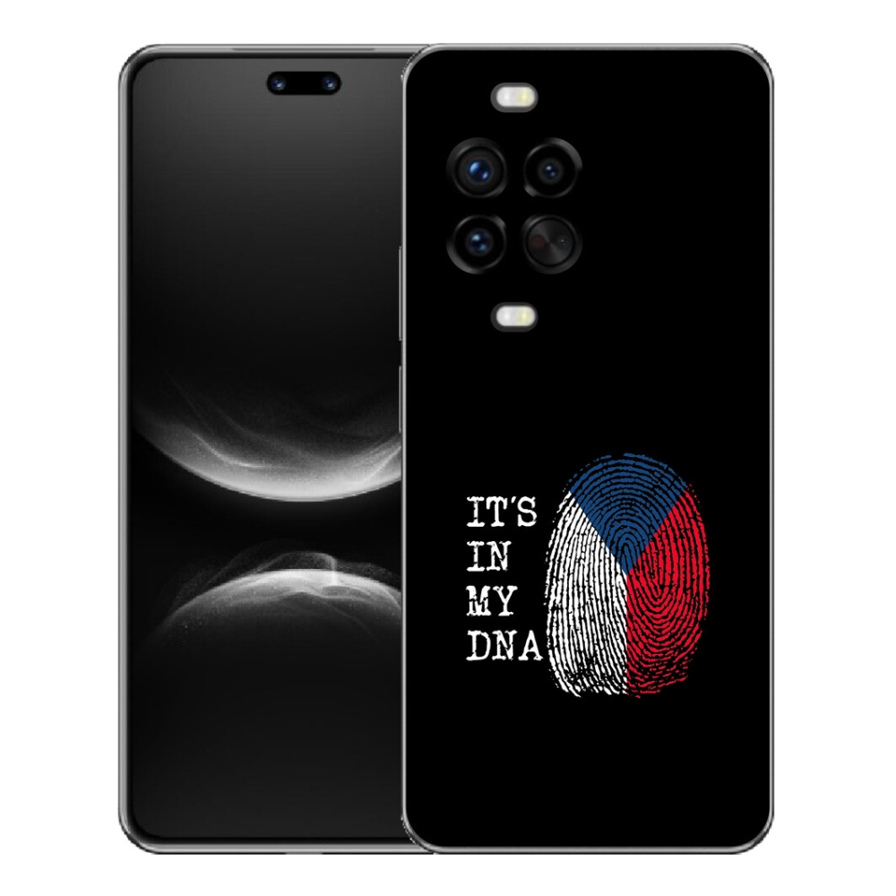 Gélový kryt mmCase na Huawei Nova 14 Pro - vlajka odtlačok prsta čierne pozadie