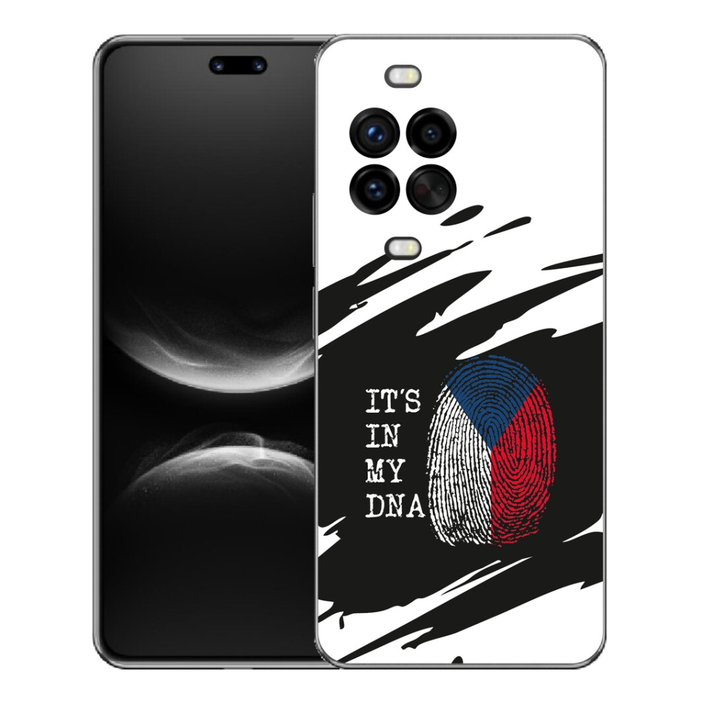 Gélový kryt mmCase na Huawei Nova 14 Pro - vlajka odtlačok prsta čiernobiele pozadie