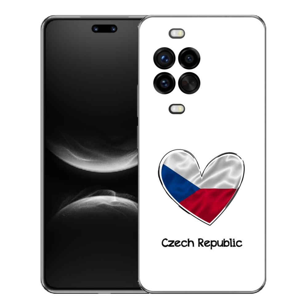 Gélový kryt mmCase na Huawei Nova 14 Pro - vlajka srdca biele pozadie