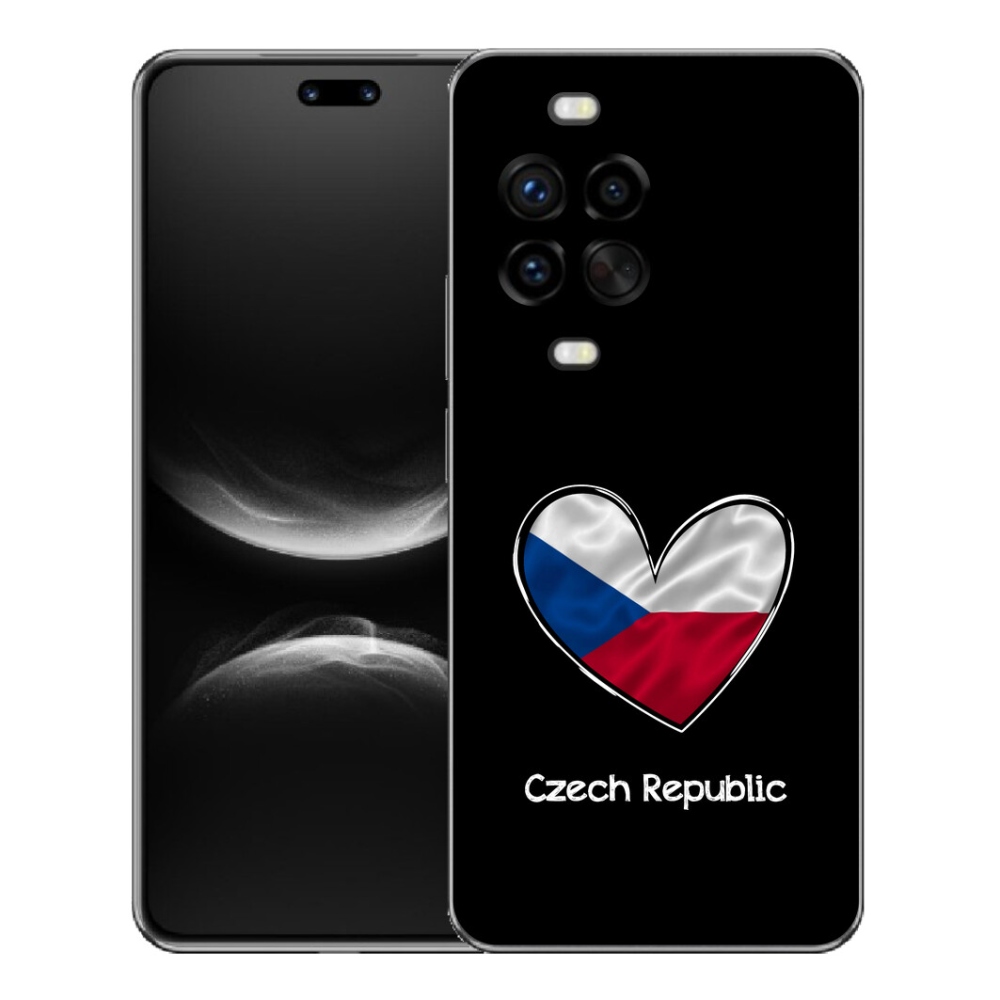 Gélový kryt mmCase na Huawei Nova 14 Pro - vlajka srdca čierne pozadie