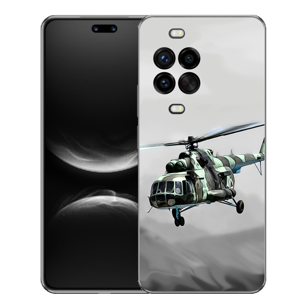 Gélový kryt mmCase na Huawei Nova 14 Pro - vojenský vrtuľník