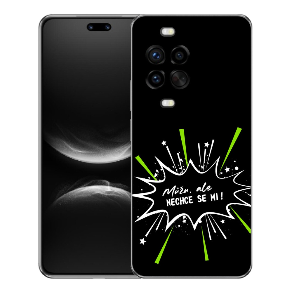 Gélový kryt mmCase na Huawei Nova 14 Pro - vtipný text 11 čierne pozadie