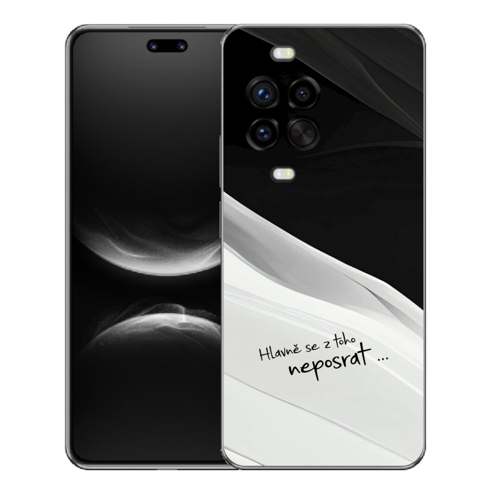 Gélový kryt mmCase na Huawei Nova 14 Pro - vtipný text 13 bieločierne pozadie