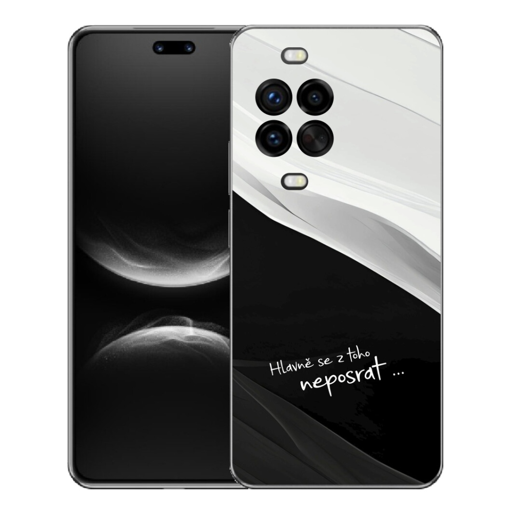 Gélový kryt mmCase na Huawei Nova 14 Pro - vtipný text 13 čiernobiele pozadie