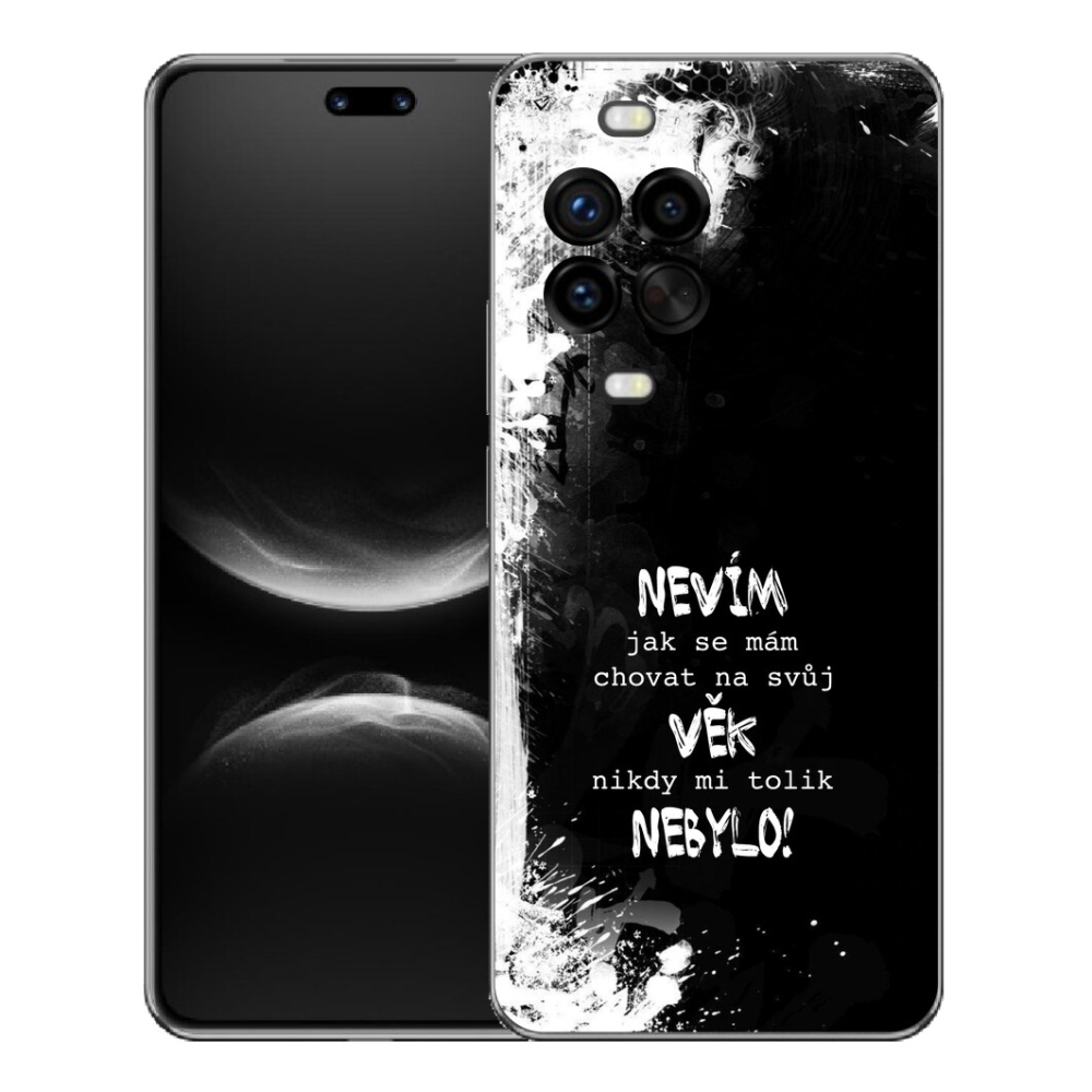 Gélový kryt mmCase na Huawei Nova 14 Pro - vtipný text 14 čierne pozadie