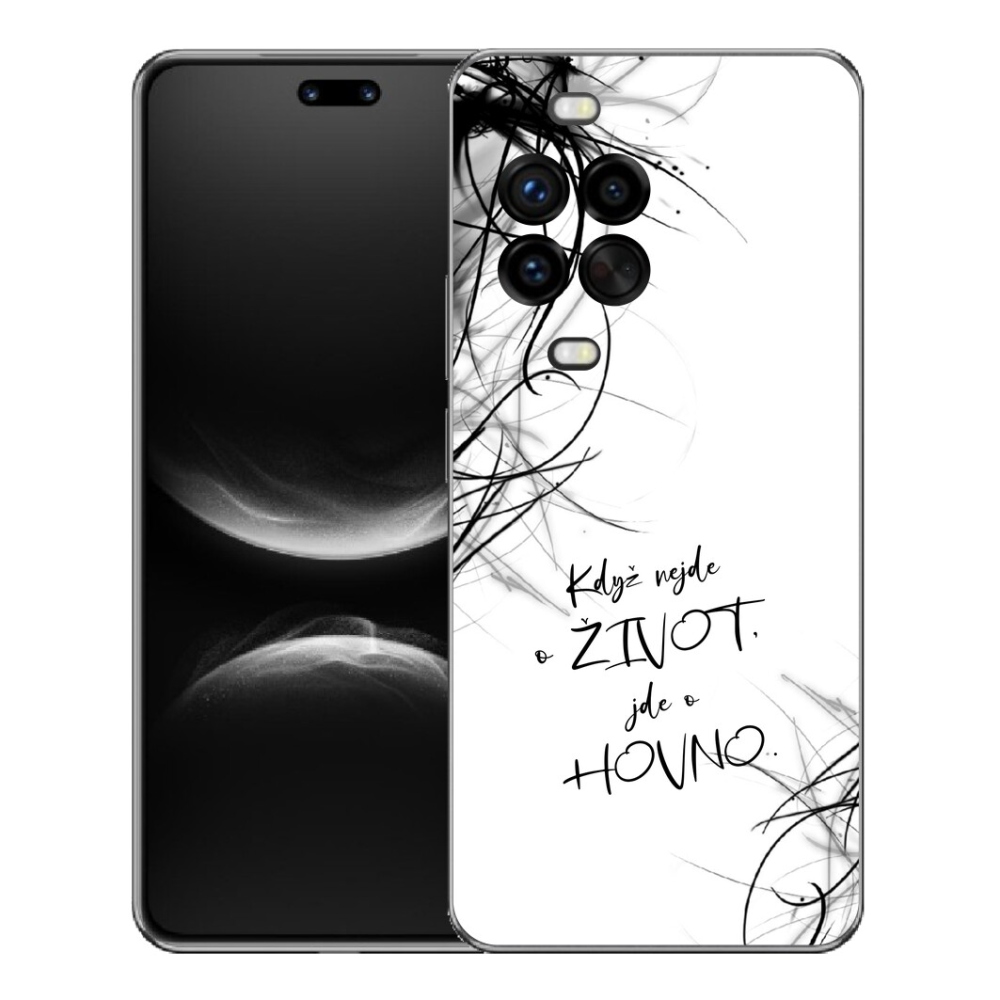 Gélový kryt mmCase na Huawei Nova 14 Pro - vtipný text 16 biele pozadie