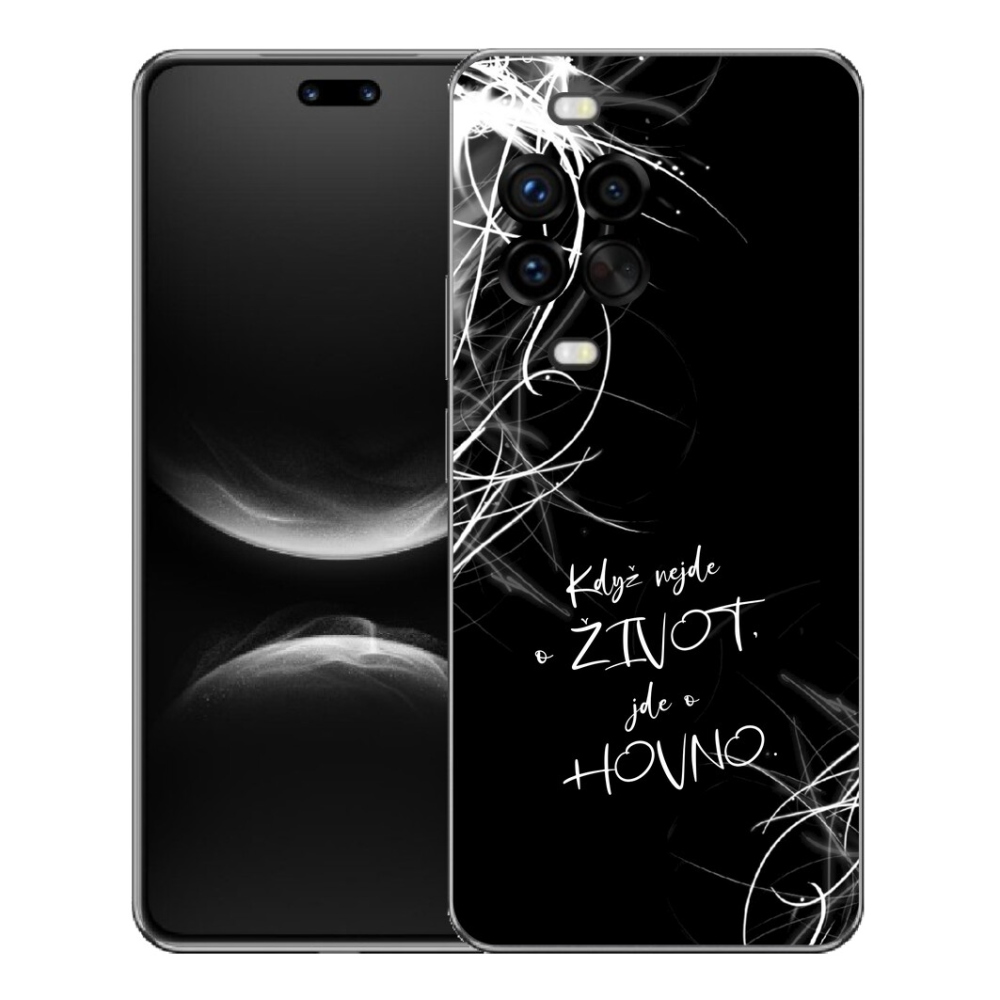 Gélový kryt mmCase na Huawei Nova 14 Pro - vtipný text 16 čierne pozadie