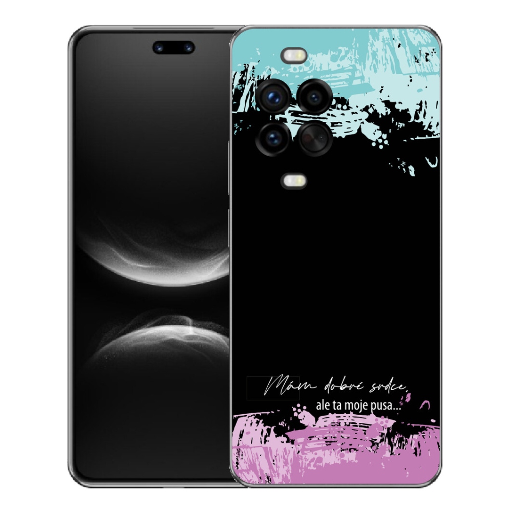 Gélový kryt mmCase na Huawei Nova 14 Pro - vtipný text 3 čierne pozadie