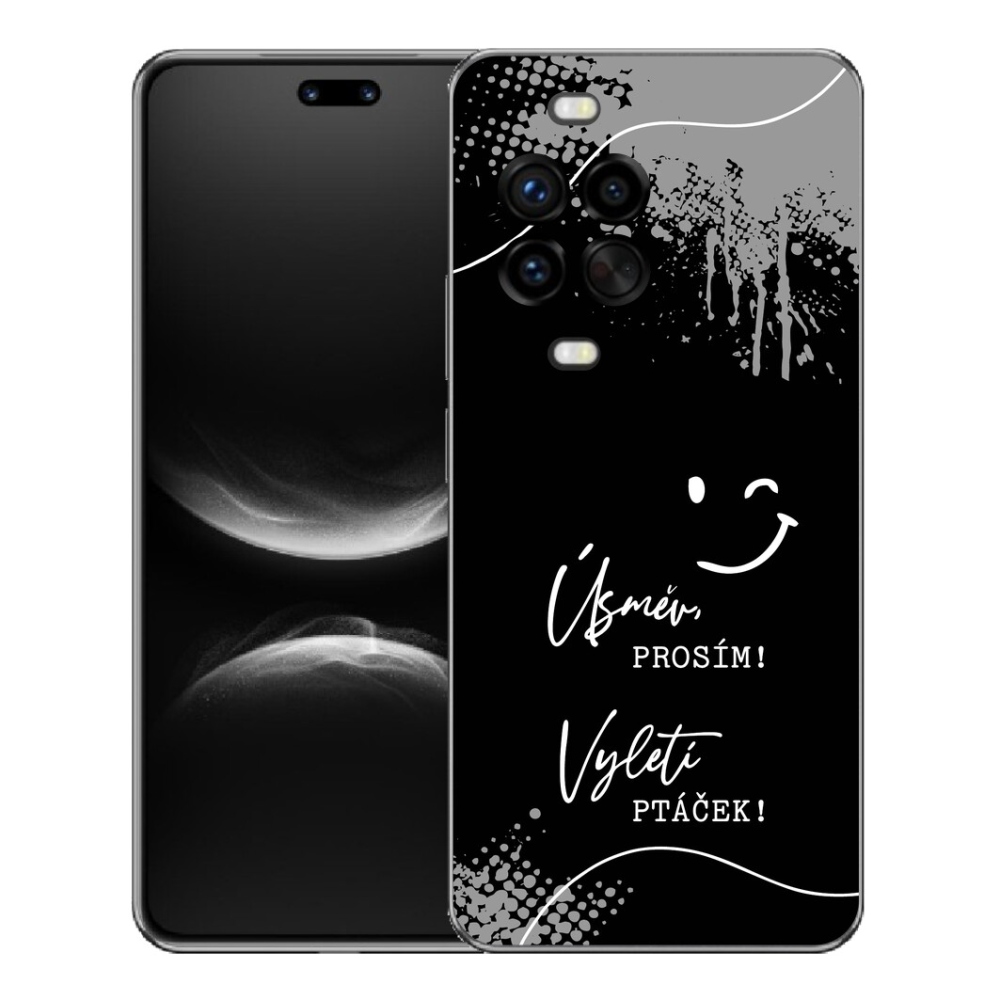 Gélový kryt mmCase na Huawei Nova 14 Pro - vtipný text 4 čierne pozadie