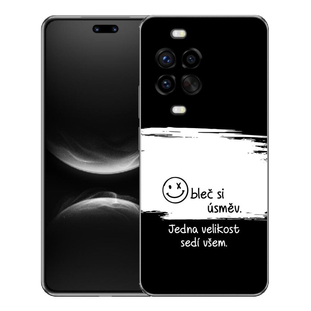 Gélový kryt mmCase na Huawei Nova 14 Pro - vtipný text 8 bieločierne pozadie