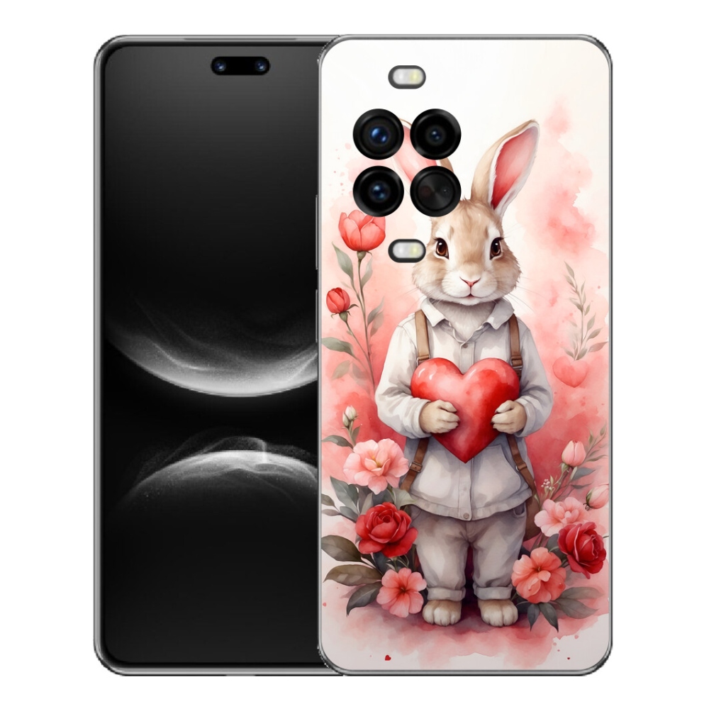 Gélový kryt mmCase na Huawei Nova 14 Pro - zajac so srdiečkom