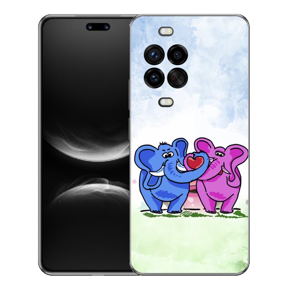 Gélový kryt mmCase na Huawei Nova 14 Pro - zamilovaní slony