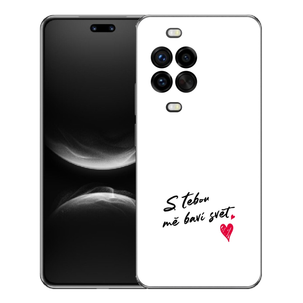 Gélový kryt mmCase na Huawei Nova 14 Pro - zamilovaný text 1 biele pozadie