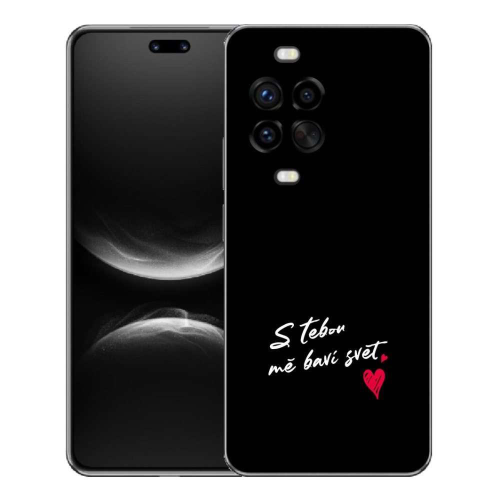 Gélový kryt mmCase na Huawei Nova 14 Pro - zamilovaný text 1 čierne pozadie