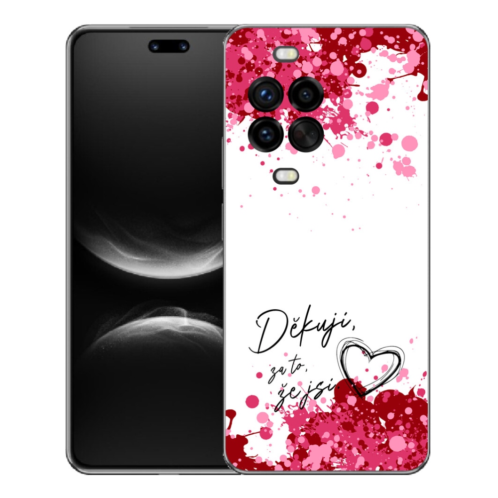 Gélový kryt mmCase na Huawei Nova 14 Pro - zamilovaný text 2 biele pozadie