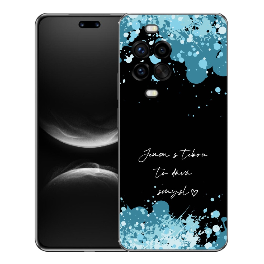 Gélový kryt mmCase na Huawei Nova 14 Pro - zamilovaný text čierne pozadie