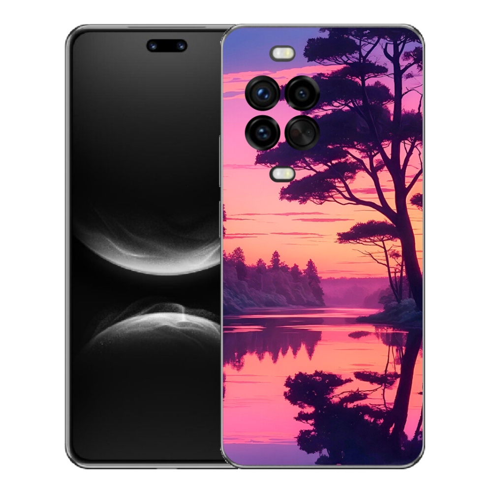 Gélový kryt mmCase na Huawei Nova 14 Pro - západ slnka nad jazerom