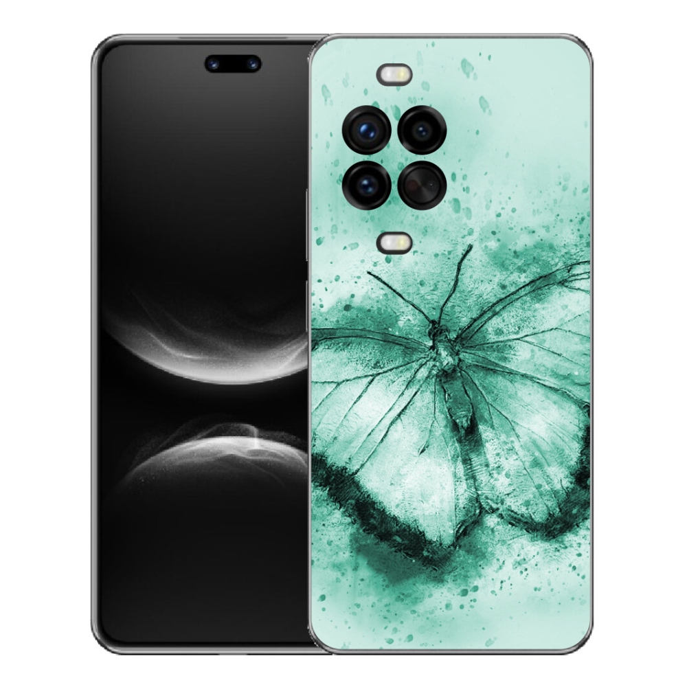 Gélový kryt mmCase na Huawei Nova 14 Pro - zelený motýľ