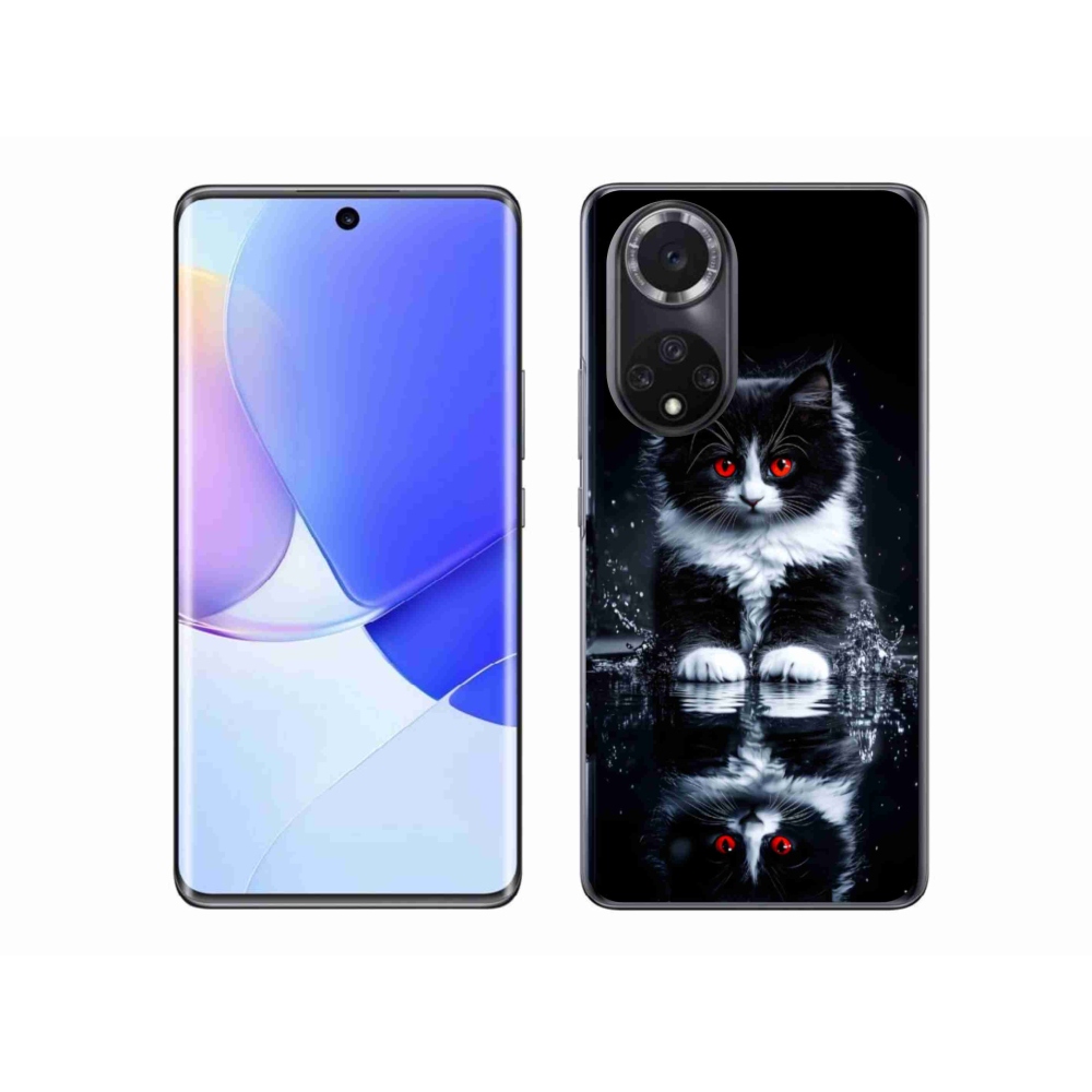 Gélový kryt mmCase na Huawei Nova 9 - čiernobiele mačiatko