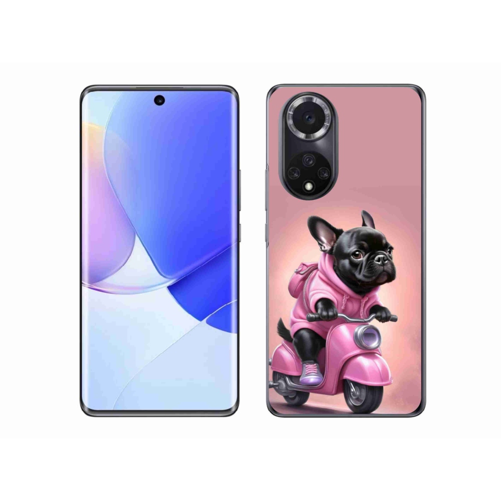 Gélový kryt mmCase na Huawei Nova 9 - francúzsky buldoček na skútri