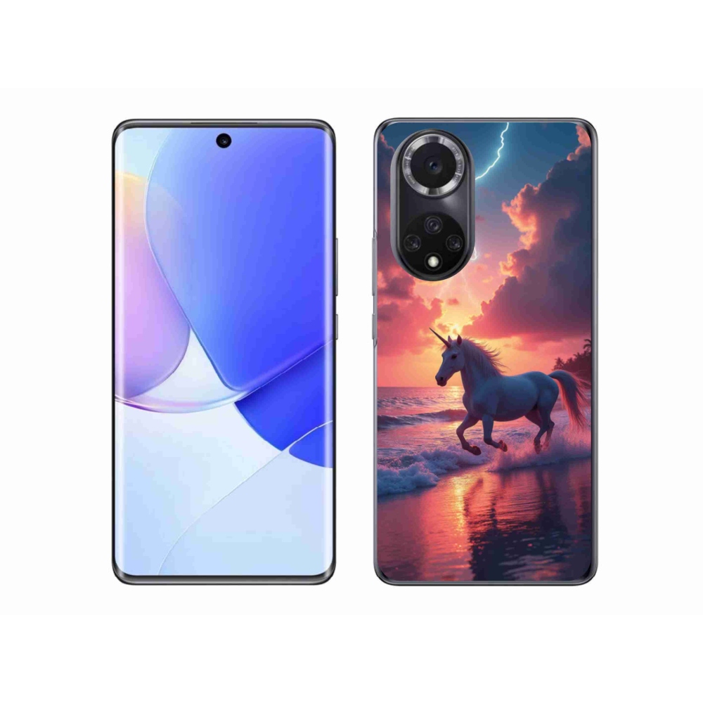 Gélový kryt mmCase na Huawei Nova 9 - jednorožec na pláži