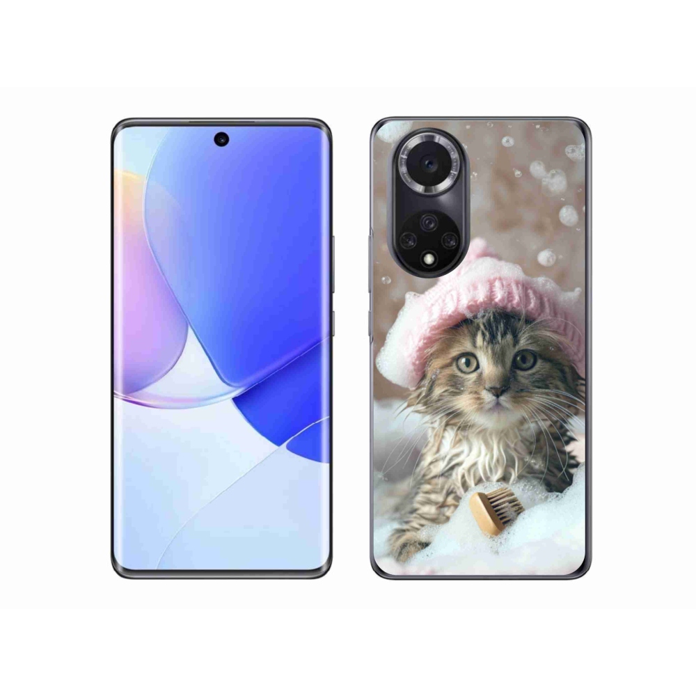 Gélový kryt mmCase na Huawei Nova 9 - mačiatko a kúpeľ