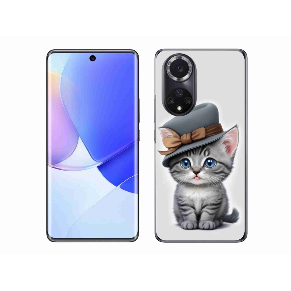Gélový kryt mmCase na Huawei Nova 9 - mačiatko s klobúkom