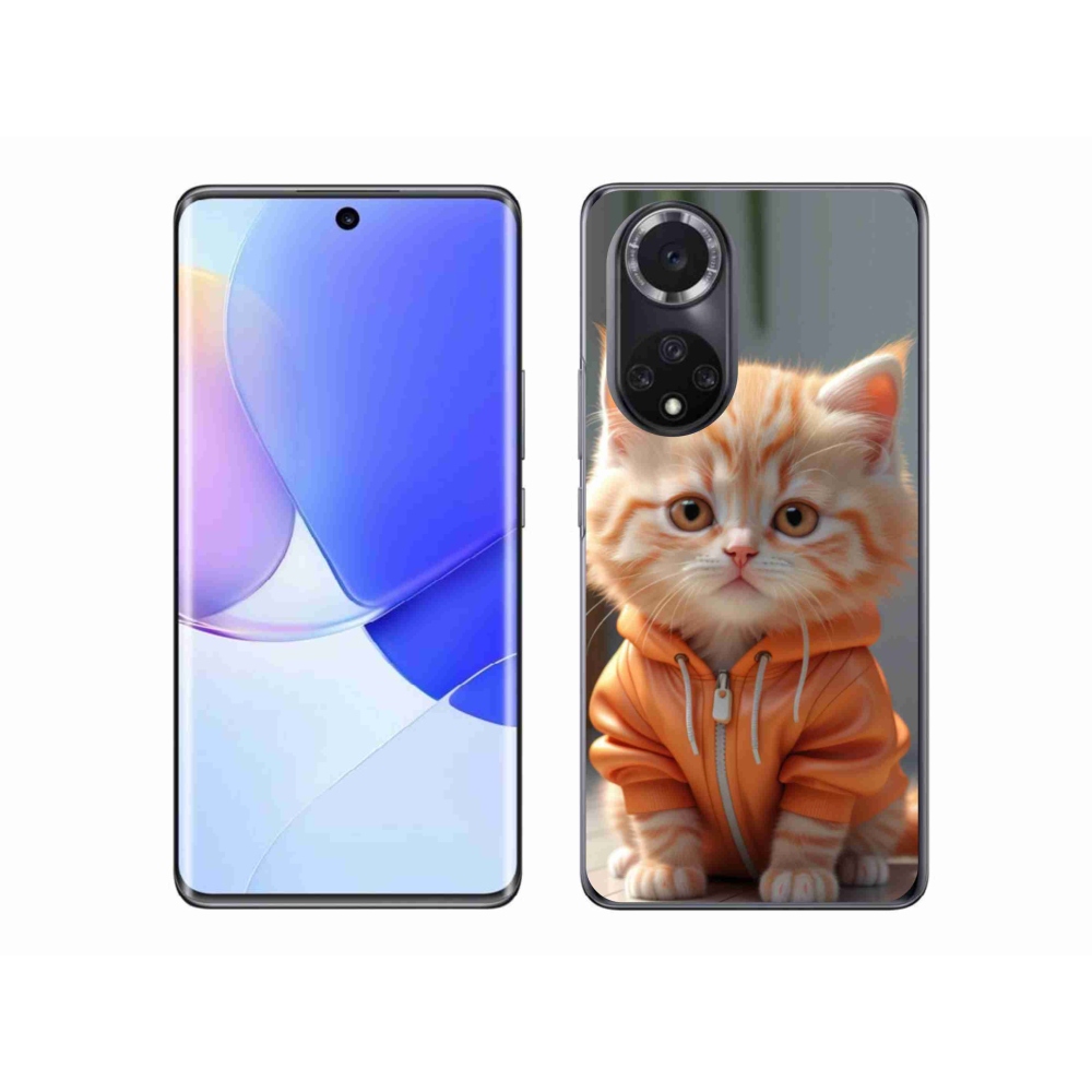 Gélový kryt mmCase na Huawei Nova 9 - mačiatko v mikine