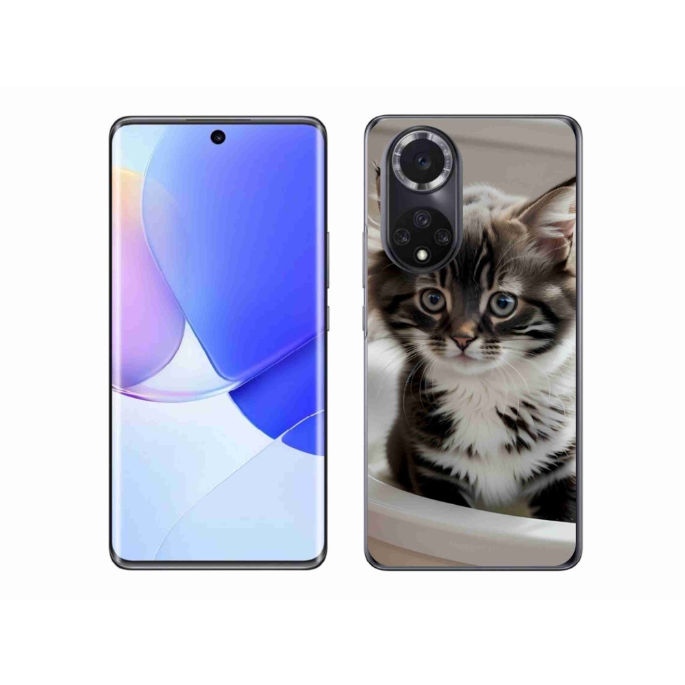 Gélový kryt mmCase na Huawei Nova 9 - zvedavé mačiatko