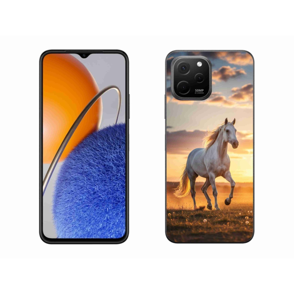 Gélový kryt mmCase na Huawei Nova Y61 - bežiaci biely kôň 2