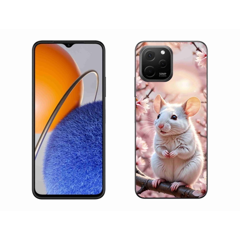 Gélový kryt mmCase na Huawei Nova Y61 - biela myš na vetve