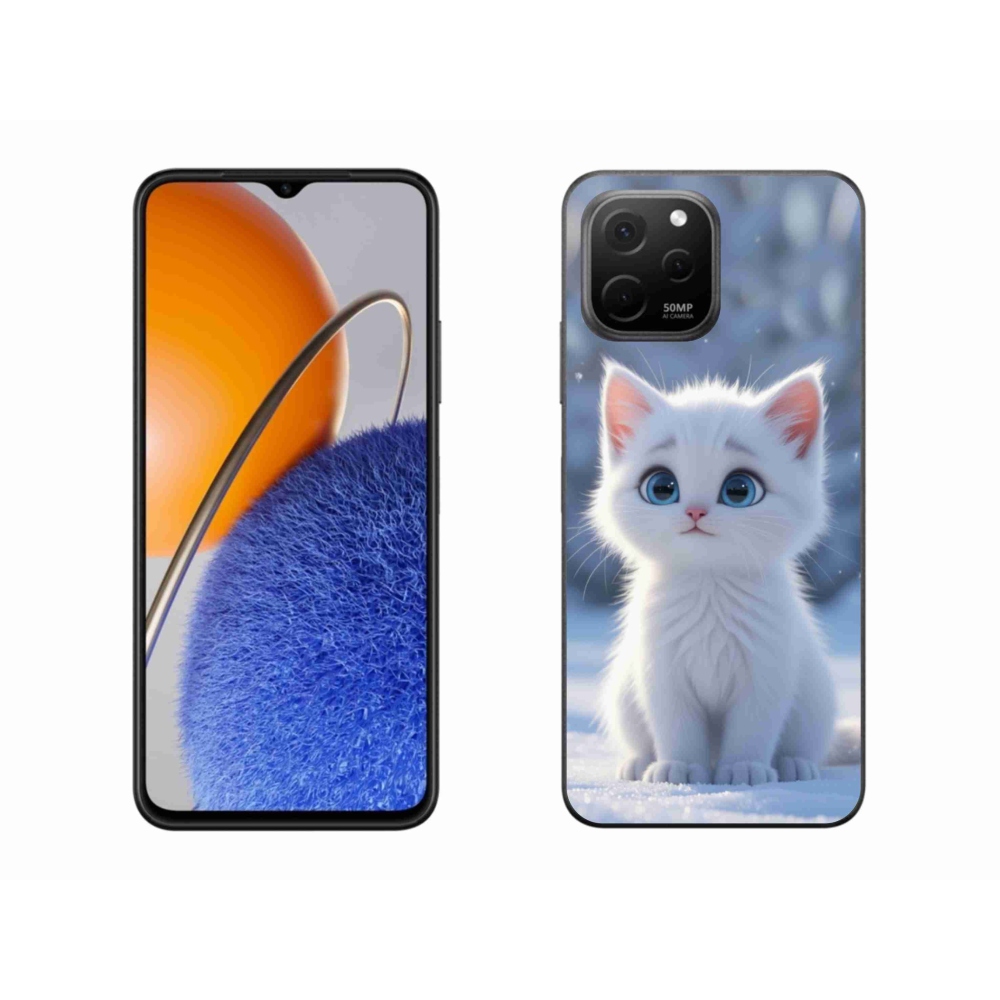 Gélový kryt mmCase na Huawei Nova Y61 - biele mačiatko 3