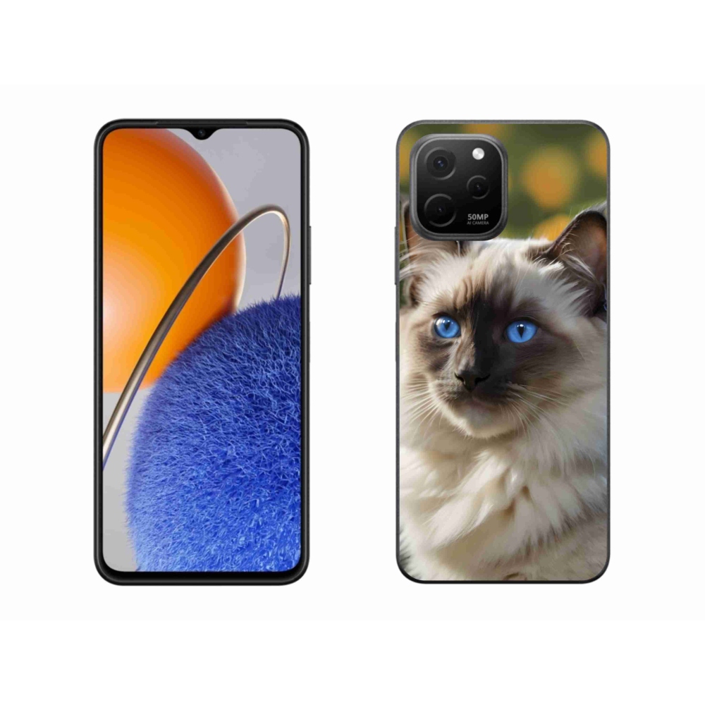 Gélový kryt mmCase na Huawei Nova Y61 - biely ragdoll