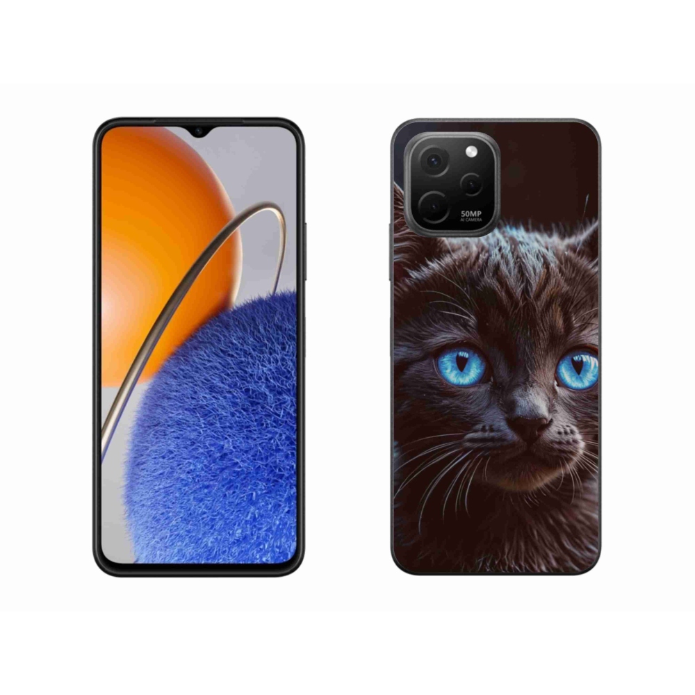 Gélový kryt mmCase na Huawei Nova Y61 - čierne mačiatko 2