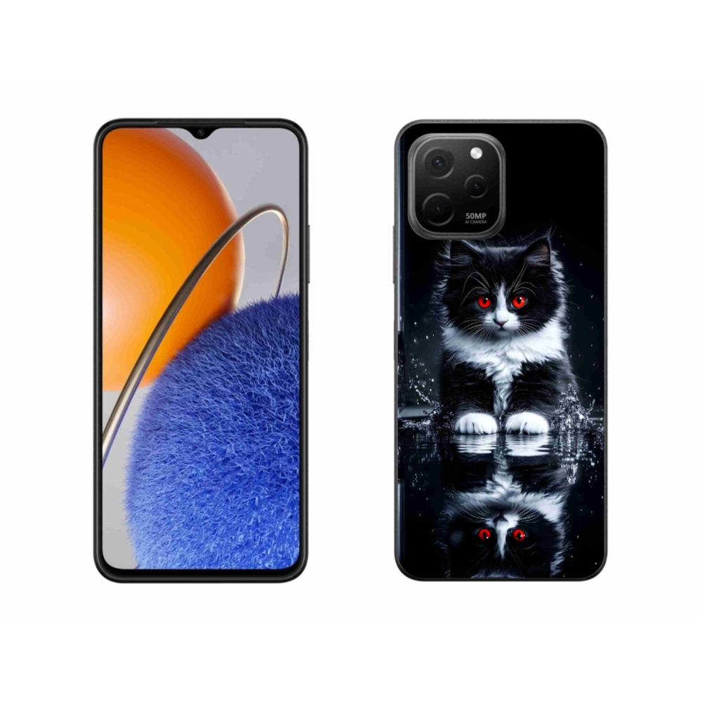 Gélový kryt mmCase na Huawei Nova Y61 - čiernobiele mačiatko