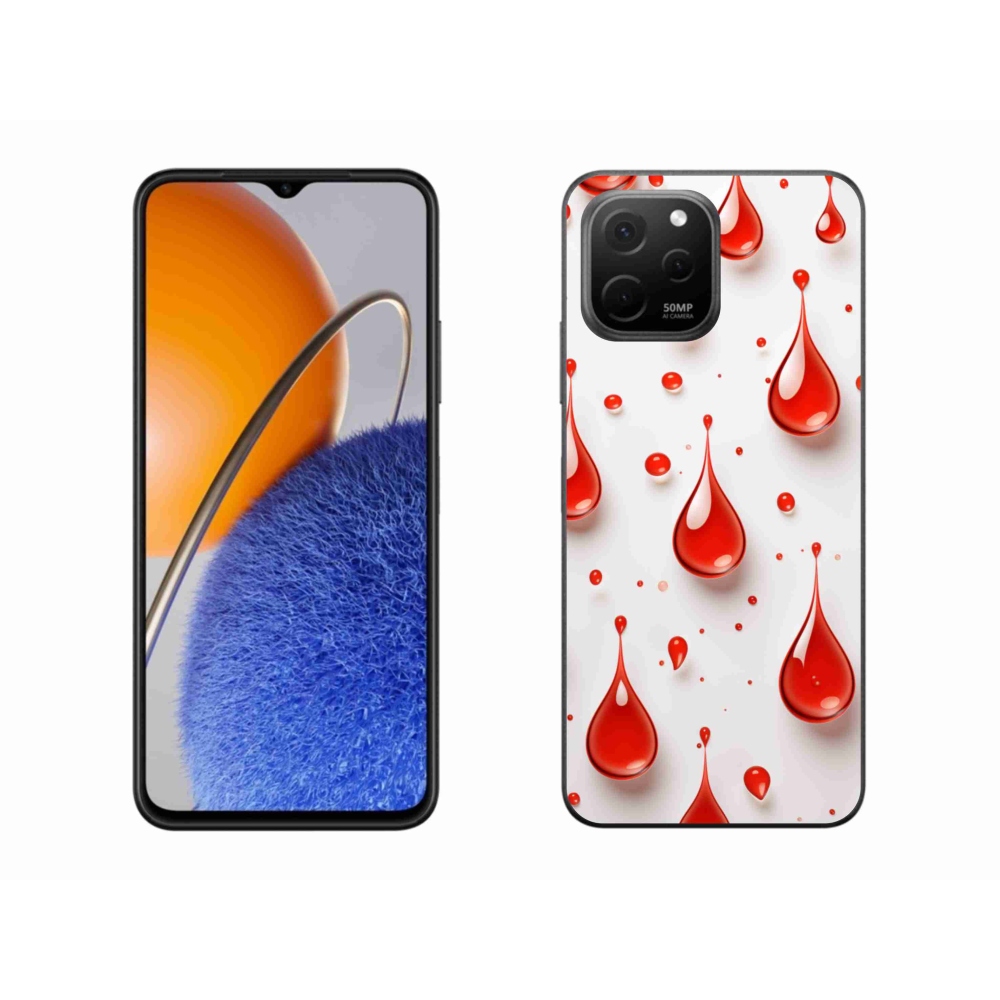 Gélový kryt mmCase na Huawei Nova Y61 - červené kvapky