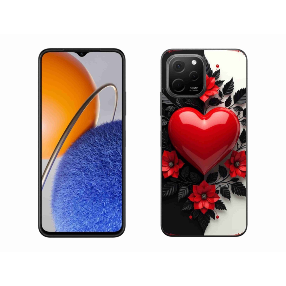 Gélový kryt mmCase na Huawei Nova Y61 - červené srdce