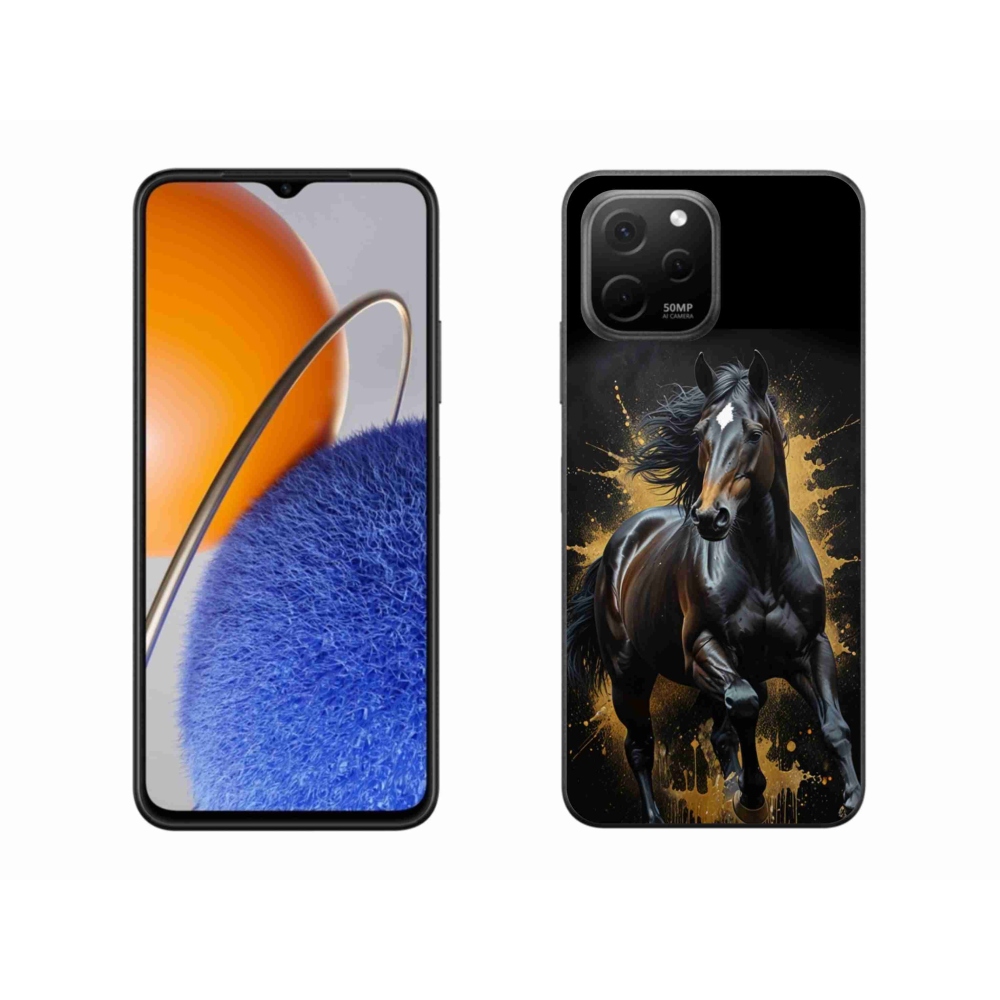 Gélový kryt mmCase na Huawei Nova Y61 - elegantný čierny žrebec