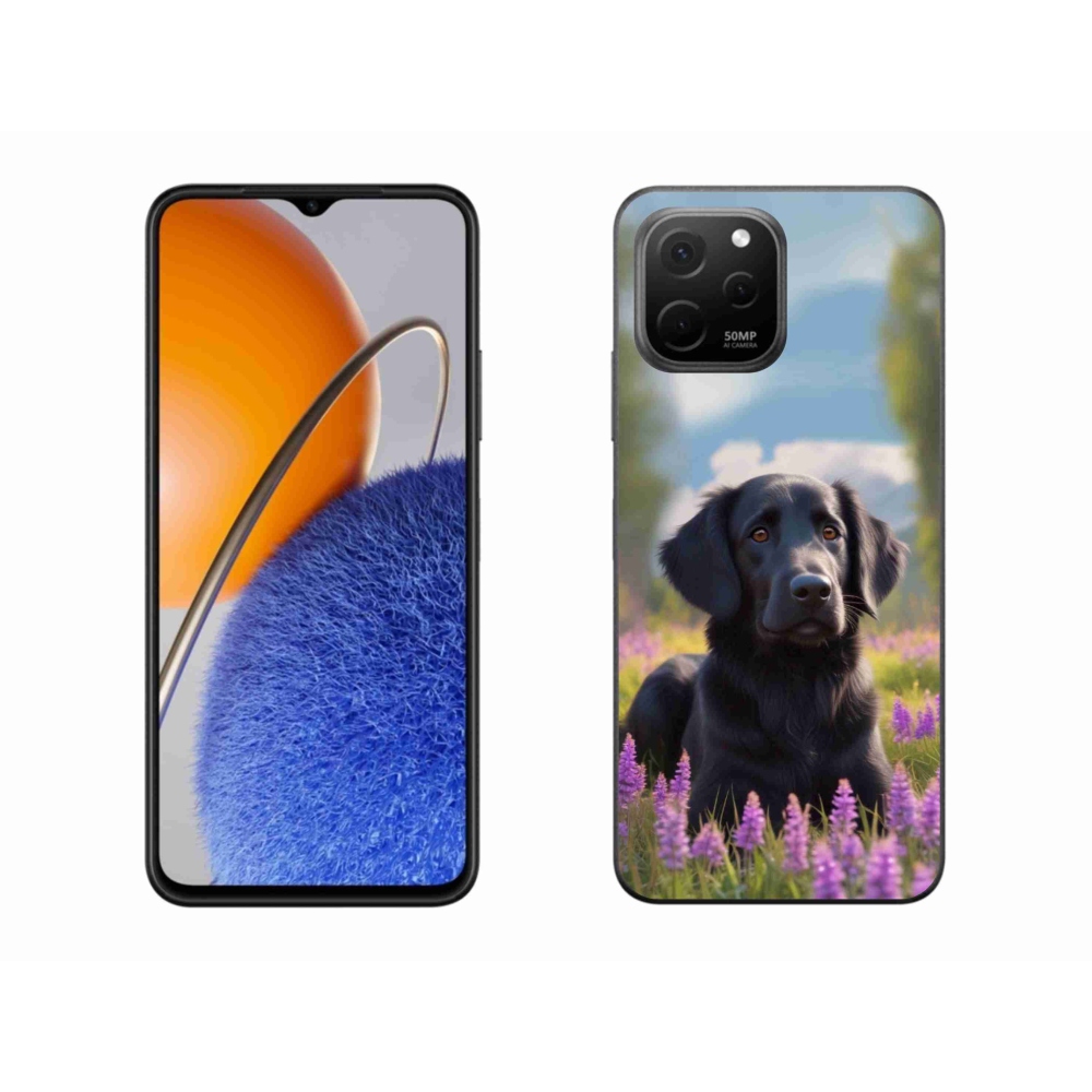 Gélový kryt mmCase na Huawei Nova Y61 - elegantný čierny retriever