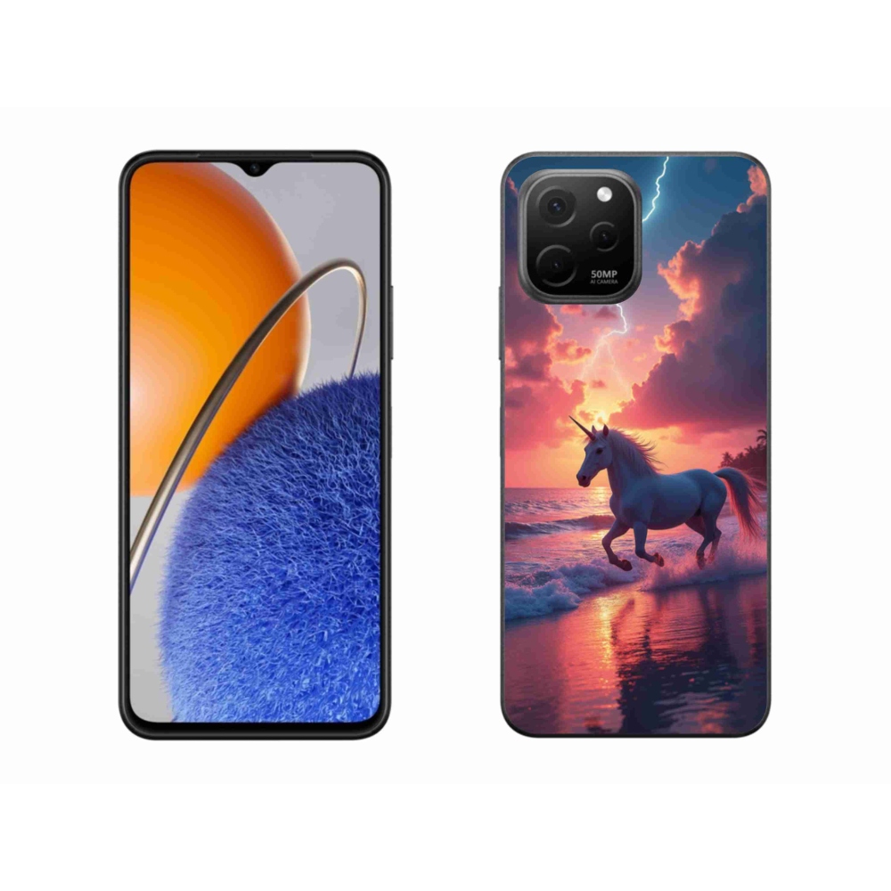 Gélový kryt mmCase na Huawei Nova Y61 - jednorožec na pláži