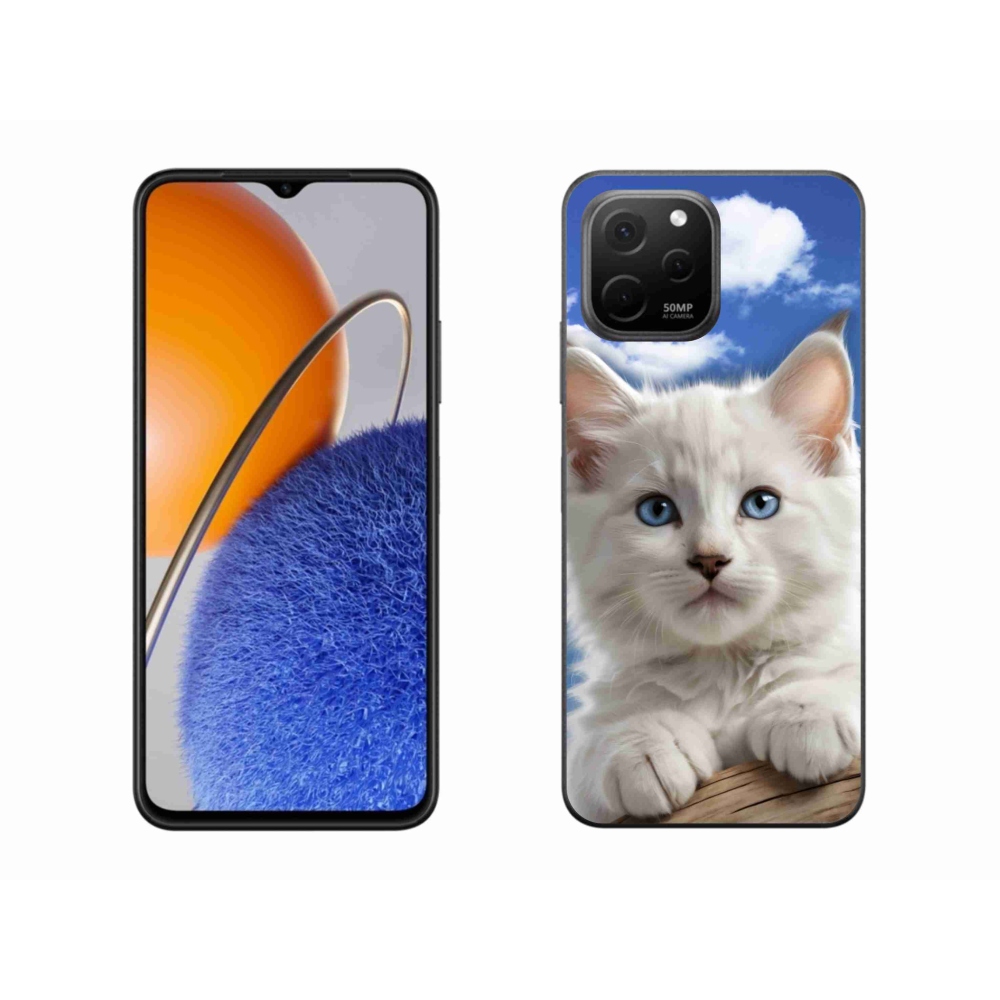Gélový kryt mmCase na Huawei Nova Y61 - mačiatko a oblaky