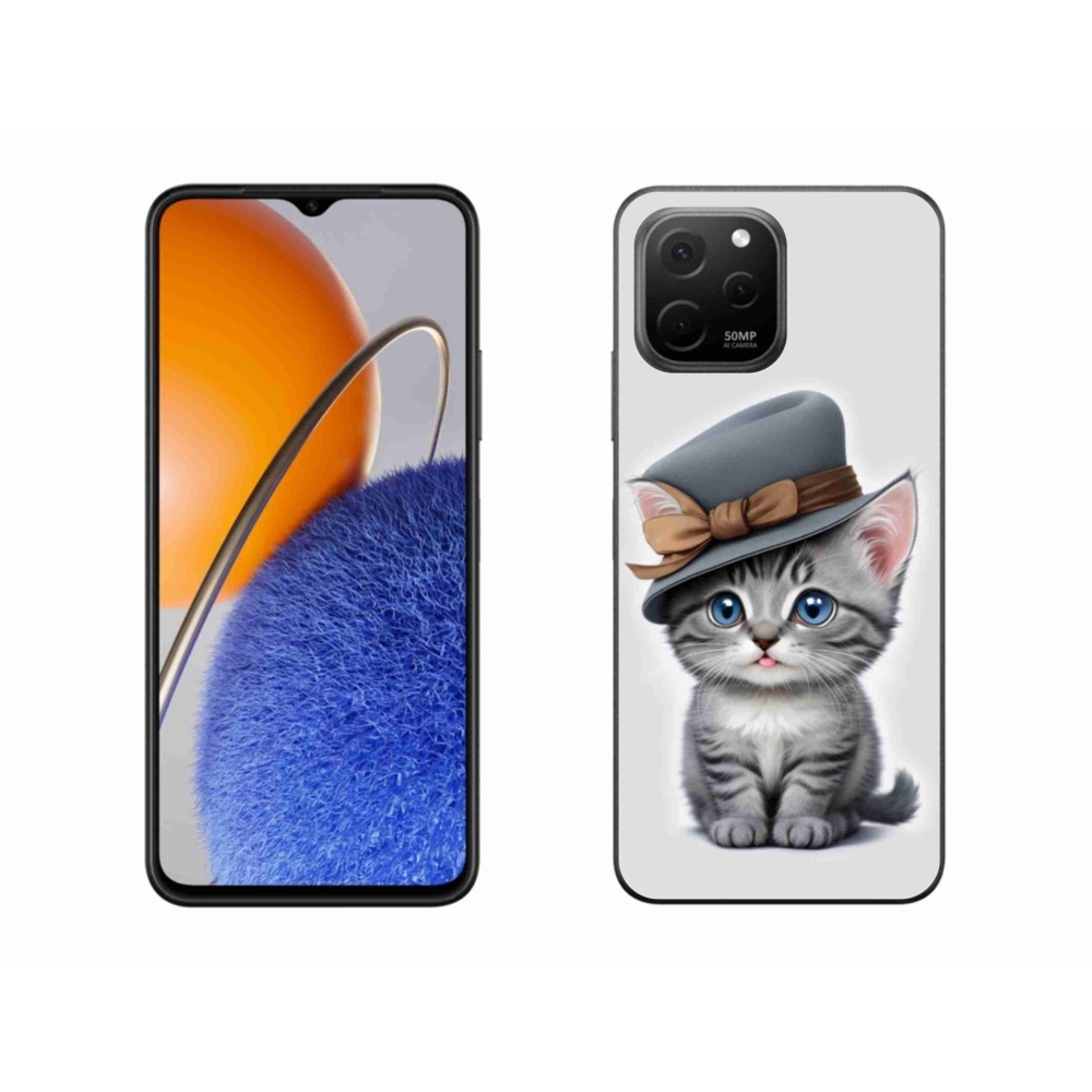 Gélový kryt mmCase na Huawei Nova Y61 - mačiatko s klobúkom