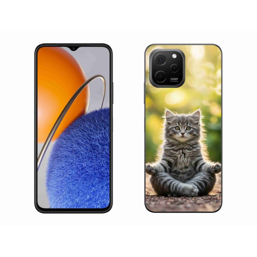 Gélový kryt mmCase na Huawei Nova Y61 - meditujúce mačiatko