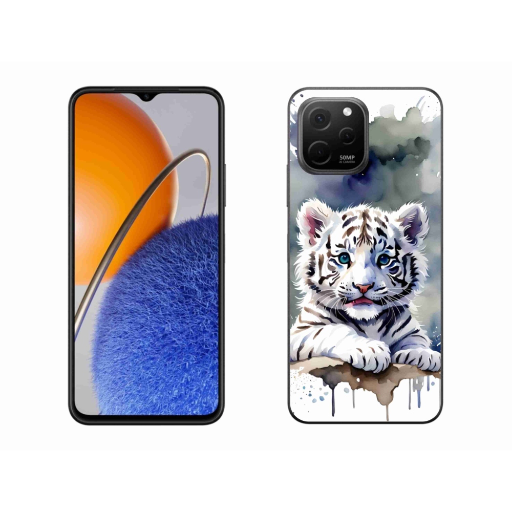 Gélový kryt mmCase na Huawei Nova Y61 - mláďa bieleho tigra
