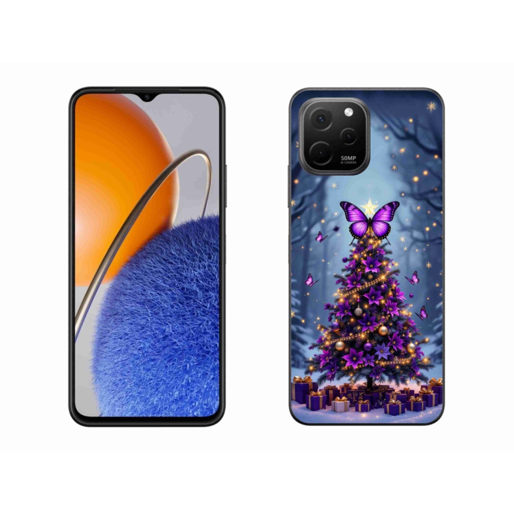 Gélový kryt mmCase na Huawei Nova Y61 - motýlí vianočný stromček