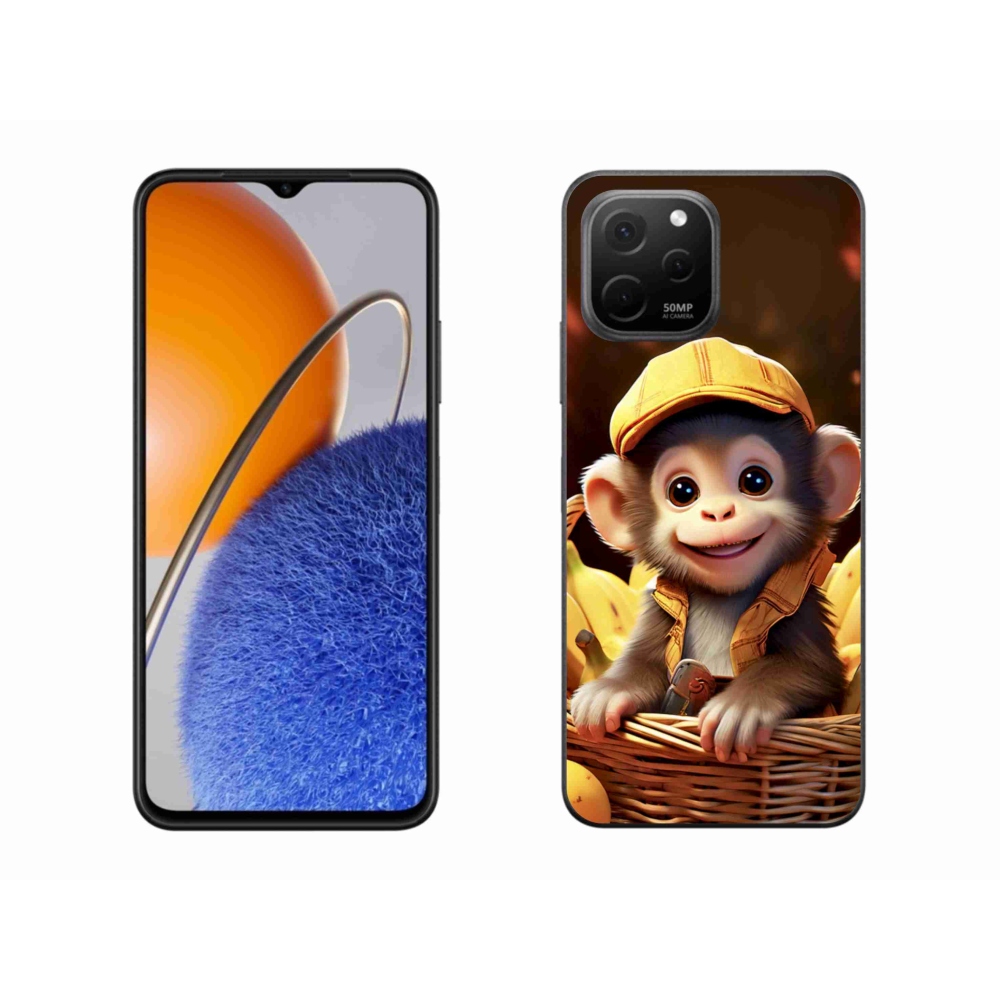 Gélový kryt mmCase na Huawei Nova Y61 - opice v košíku