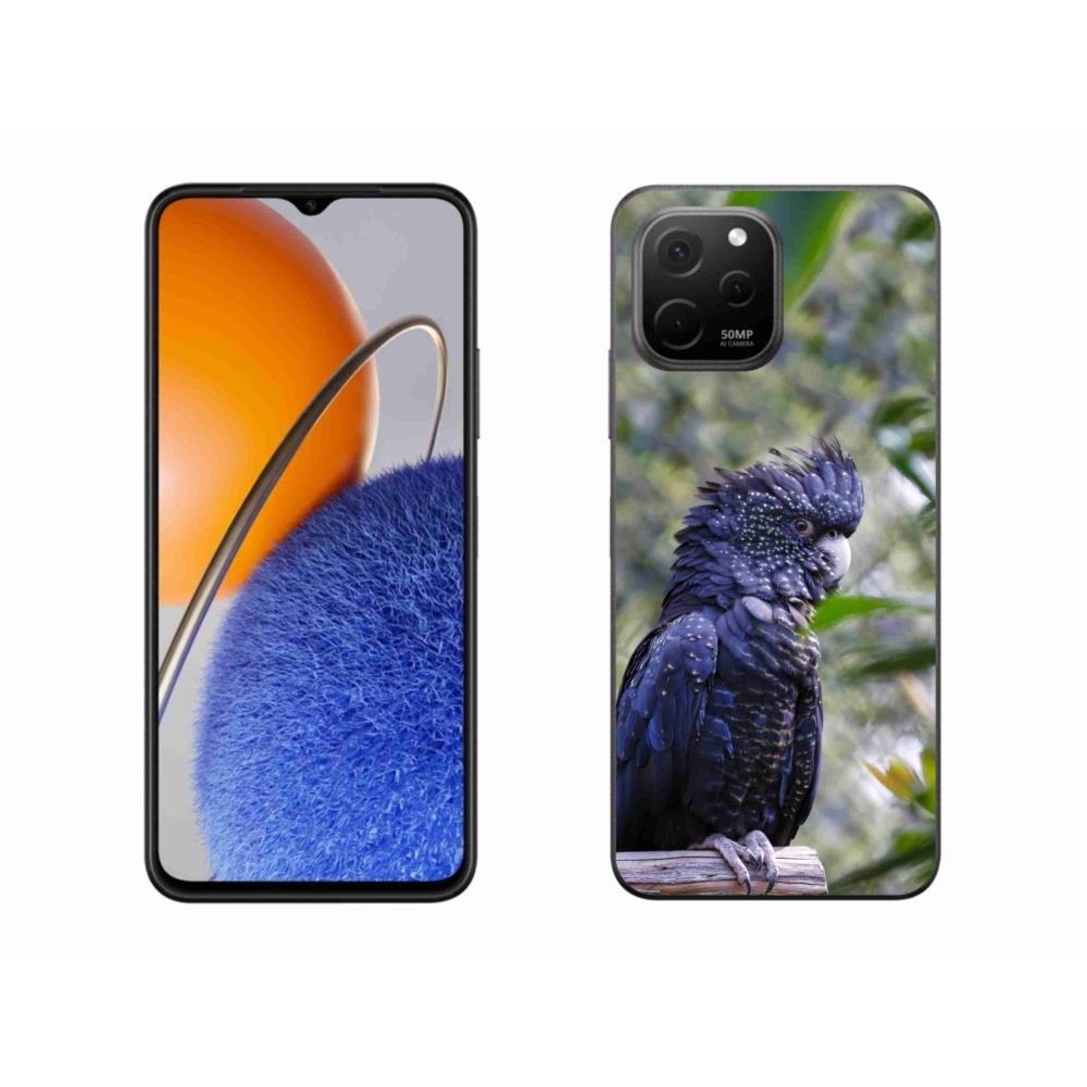 Gélový kryt mmCase na Huawei Nova Y61 - papagáj kakadu čierny