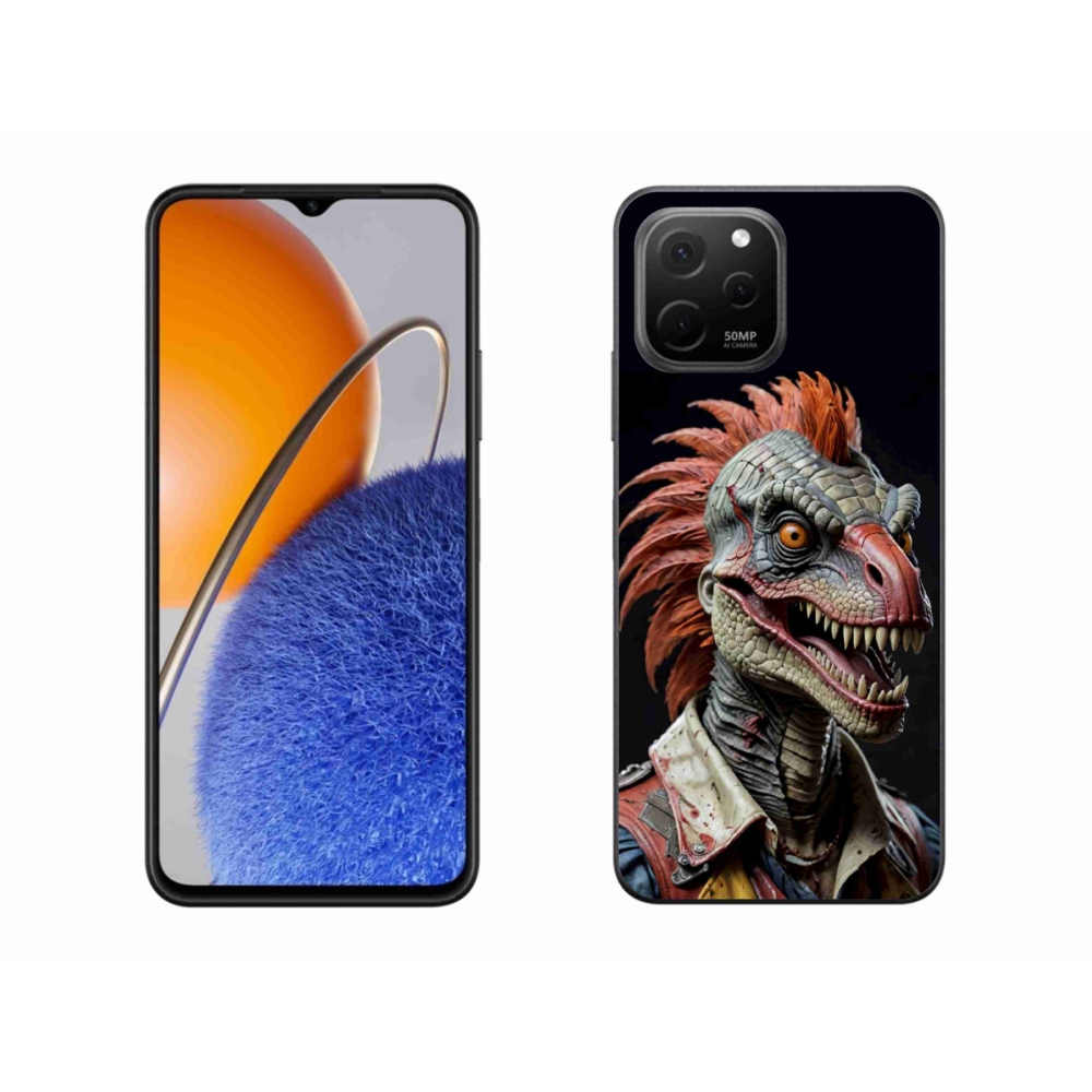 Gélový kryt mmCase na Huawei Nova Y61 - punk dinosaurus