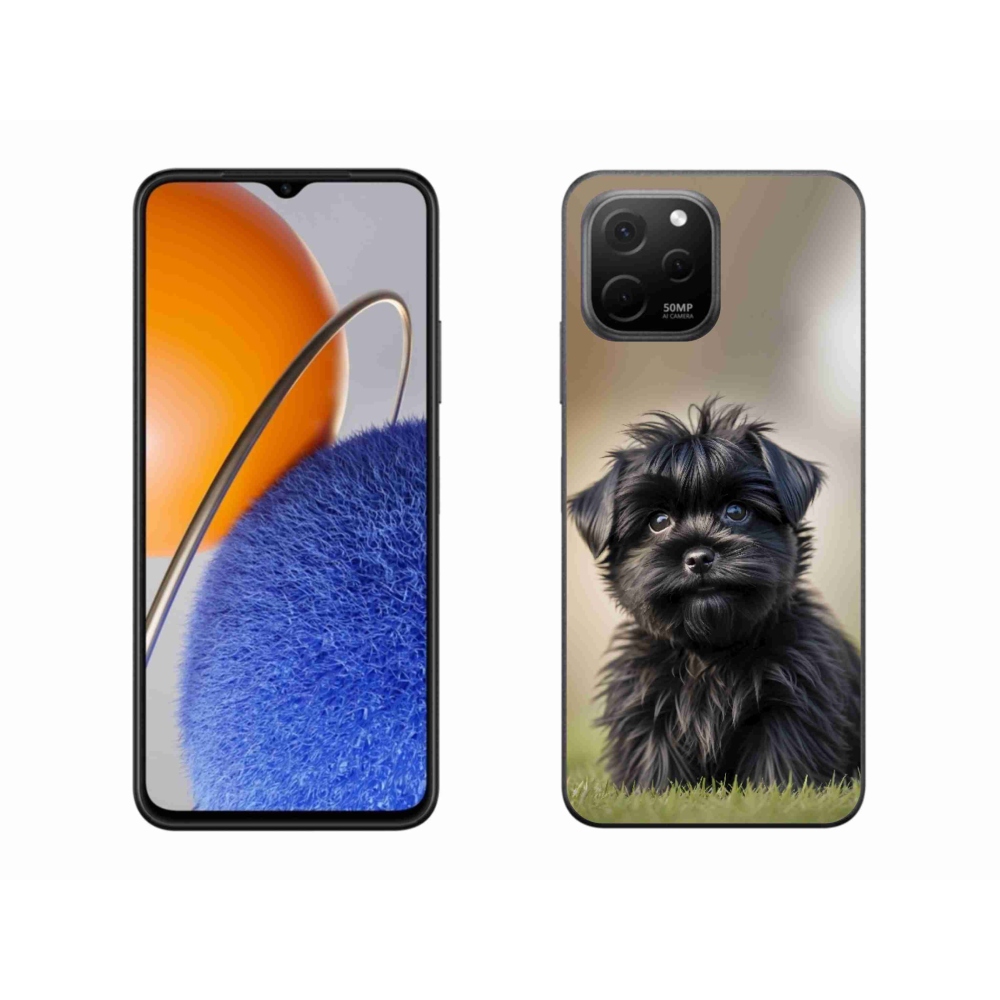Gélový kryt mmCase na Huawei Nova Y61 - roztomilý čierny psík